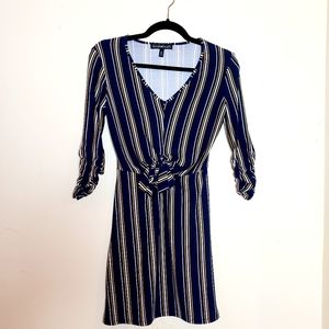 **SOLD** Derek Heart Navy, Yellow, and White Striped Mini Dress